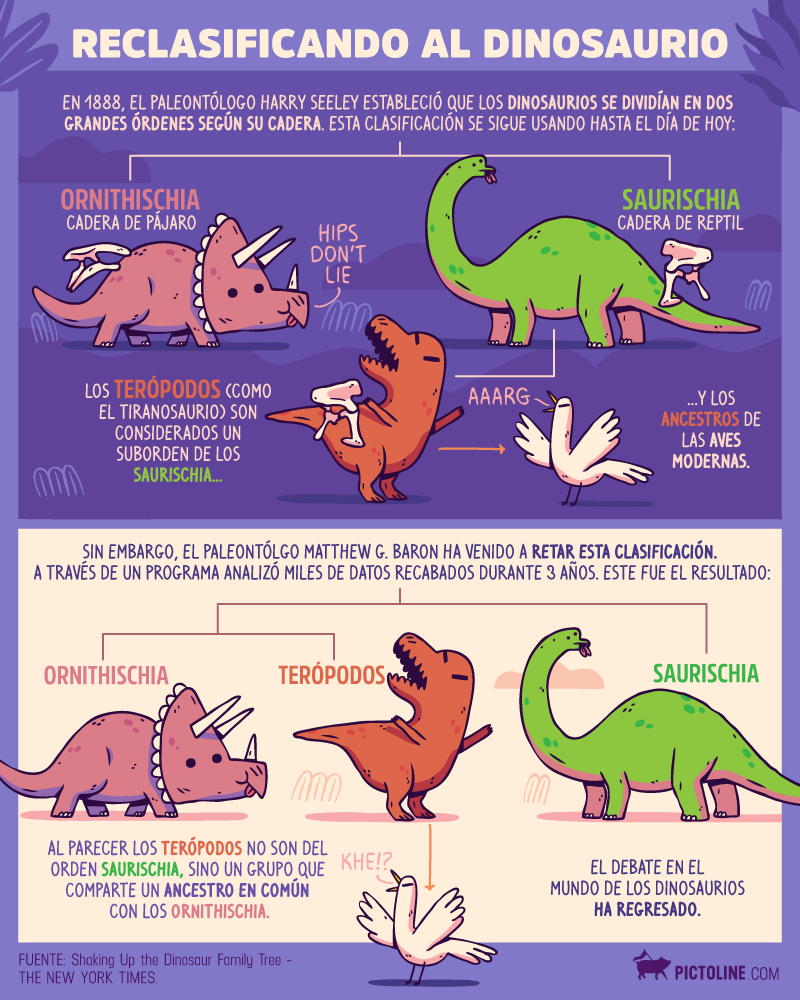 ¿Cómo se clasifican los dinosaurios?