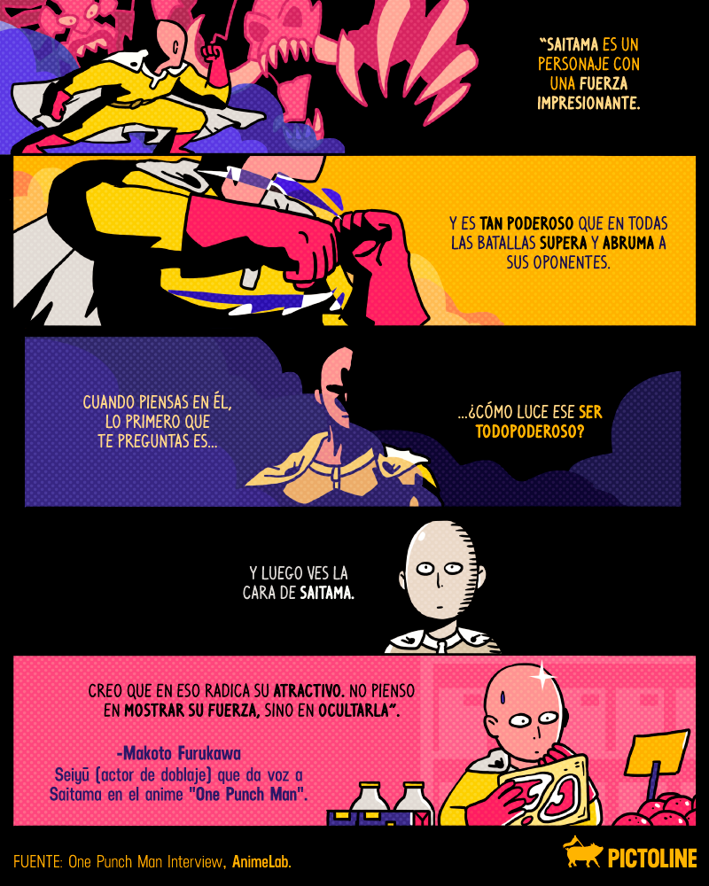 Esta semana se estrenó la segunda temporada de One Punch Man. Makoto Furukawa, la voz de Saitama, habla sobre lo que hace especial a uno de los personajes más poderosos de la cultura pop ??