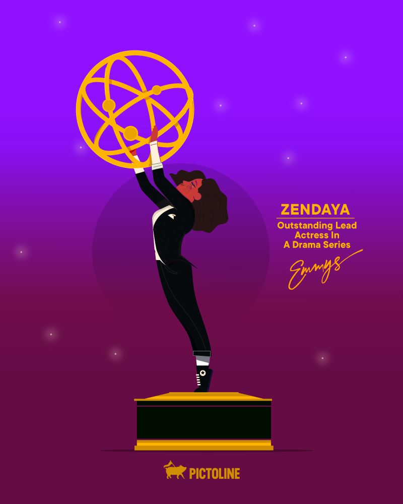 Zendaya 💜🌈✨ Emmy a mejor actriz protagonista en una serie dramática #Emmys