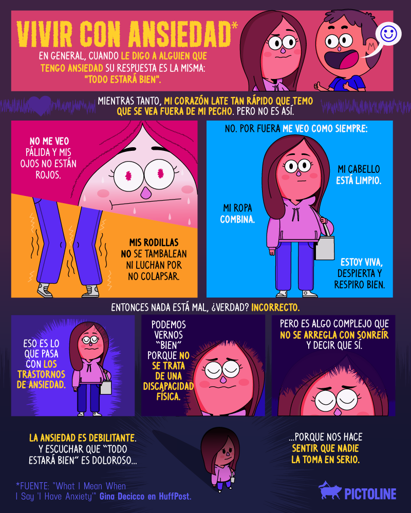"La ansiedad es debilitante y no se arregla con sonreír" 😔 En el Día Mundial de la Salud Mental, la experiencia de alguien que vive con ella: #WorldMentalHealthDay