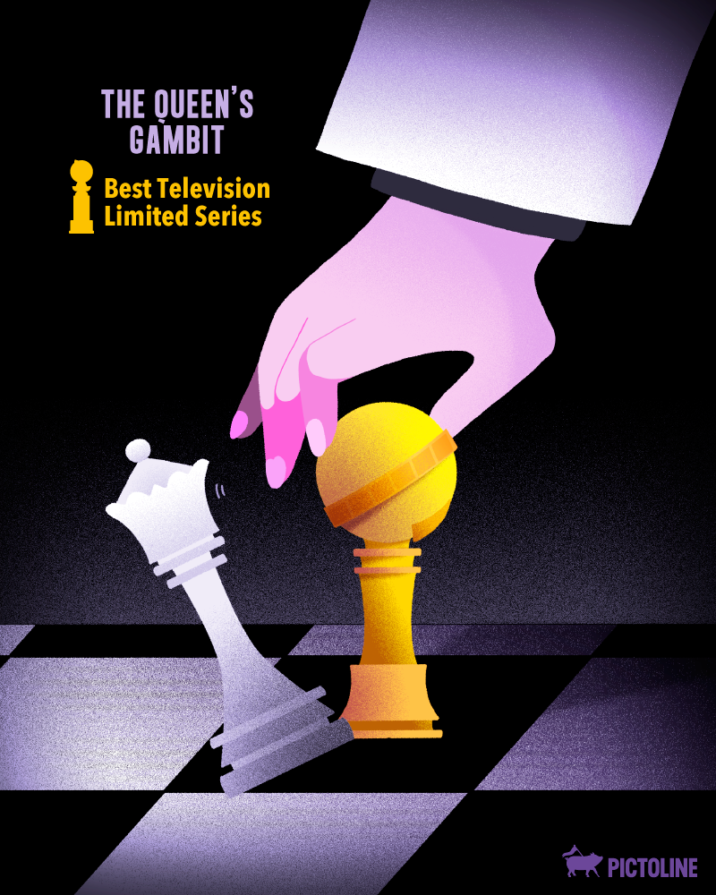 ♕ Jaque mate ♕ The Queen’s Gambit, Mejor miniserie 🏆 #GoldenGlobes