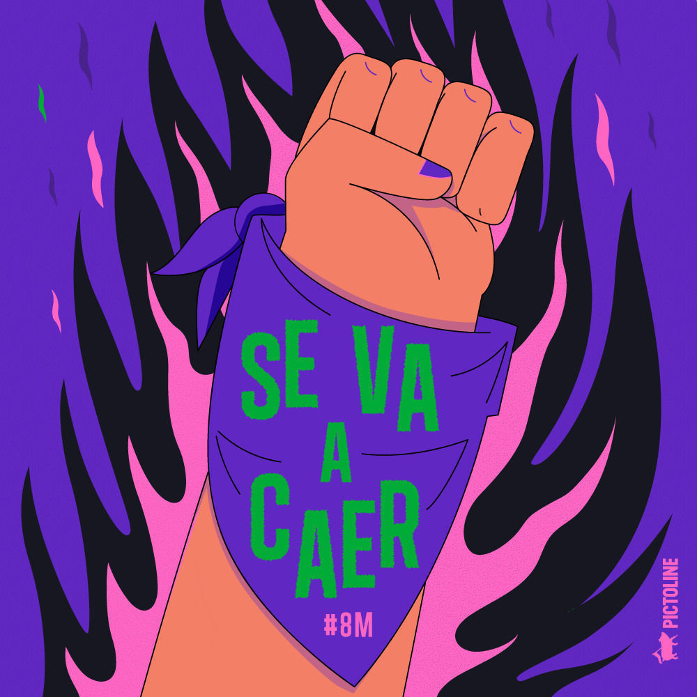 Este año, el #8M será distinto y muchas no saldrán a las calles. Protesta desde 🏠 con estas ilustraciones 👇 💜💚💜💚 Puedes descargarlas gratis en alta resolución aquí: gumroad.com/l/ezMwn #DíaDeLaMujer #8M2021