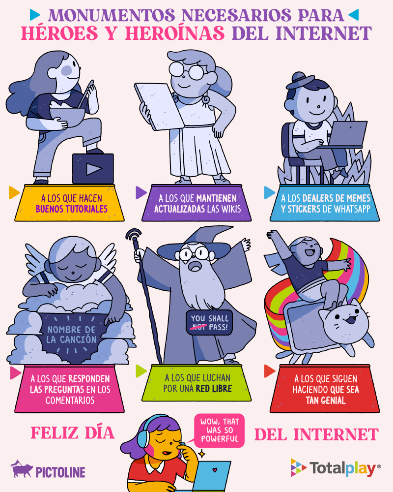 A todos esos héroes y heroínas del Internet, gracias ❤️ ¿Qué otros monumentos agregarías? #DiadelInternet