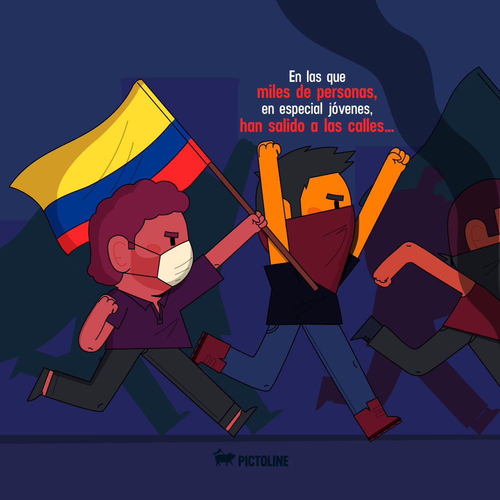 A más de un mes de que comenzaron las protestas en Colombia, muchos de los que salieron a manifestarse no han vuelto… #FuerzaColombia ✊🇨🇴