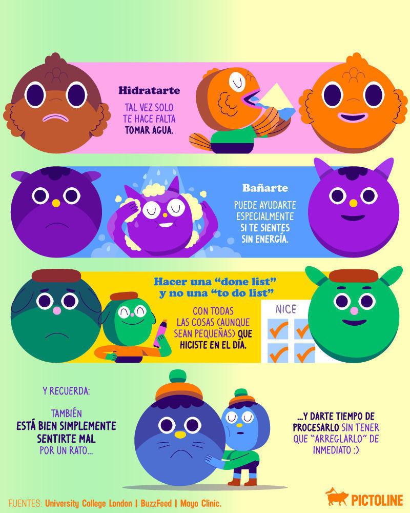 ¿Qué sueles hacer para sentirte mejor 🙂 cuando no te sientes bien 🙁? Pequeños tips para mejorar tu ✨estado de ánimo✨