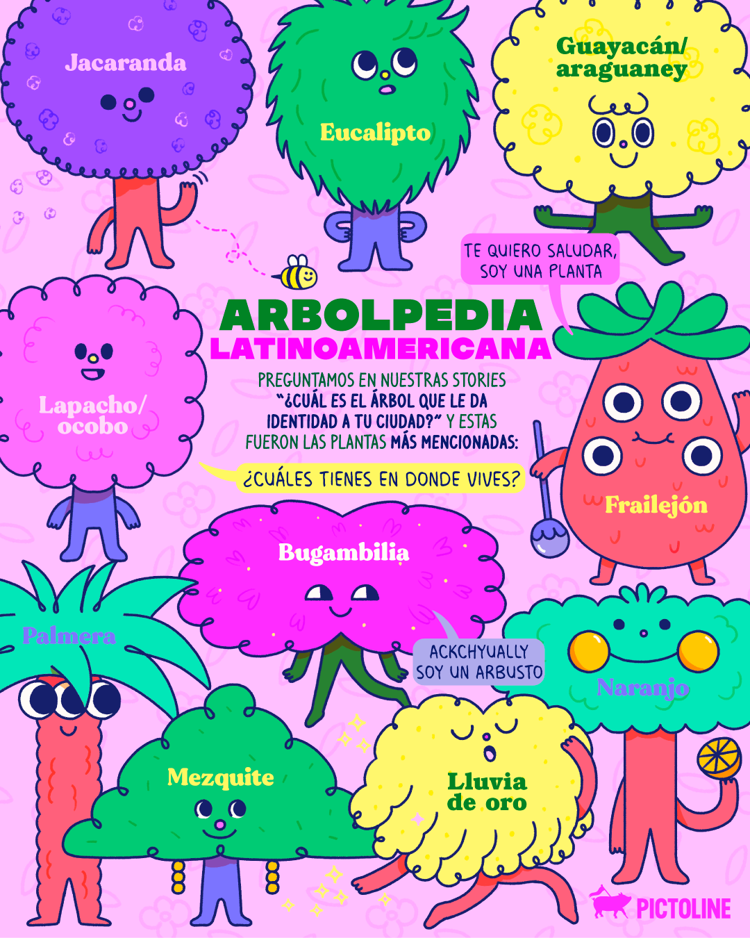 ✨🌺🌳 Arbolpedia Latinoamericana 🌲🌴💖 Preguntamos en nuestras stories "¿cuál es el árbol que le da identidad a tu ciudad?" y estas fueron las plantas más mencionadas: