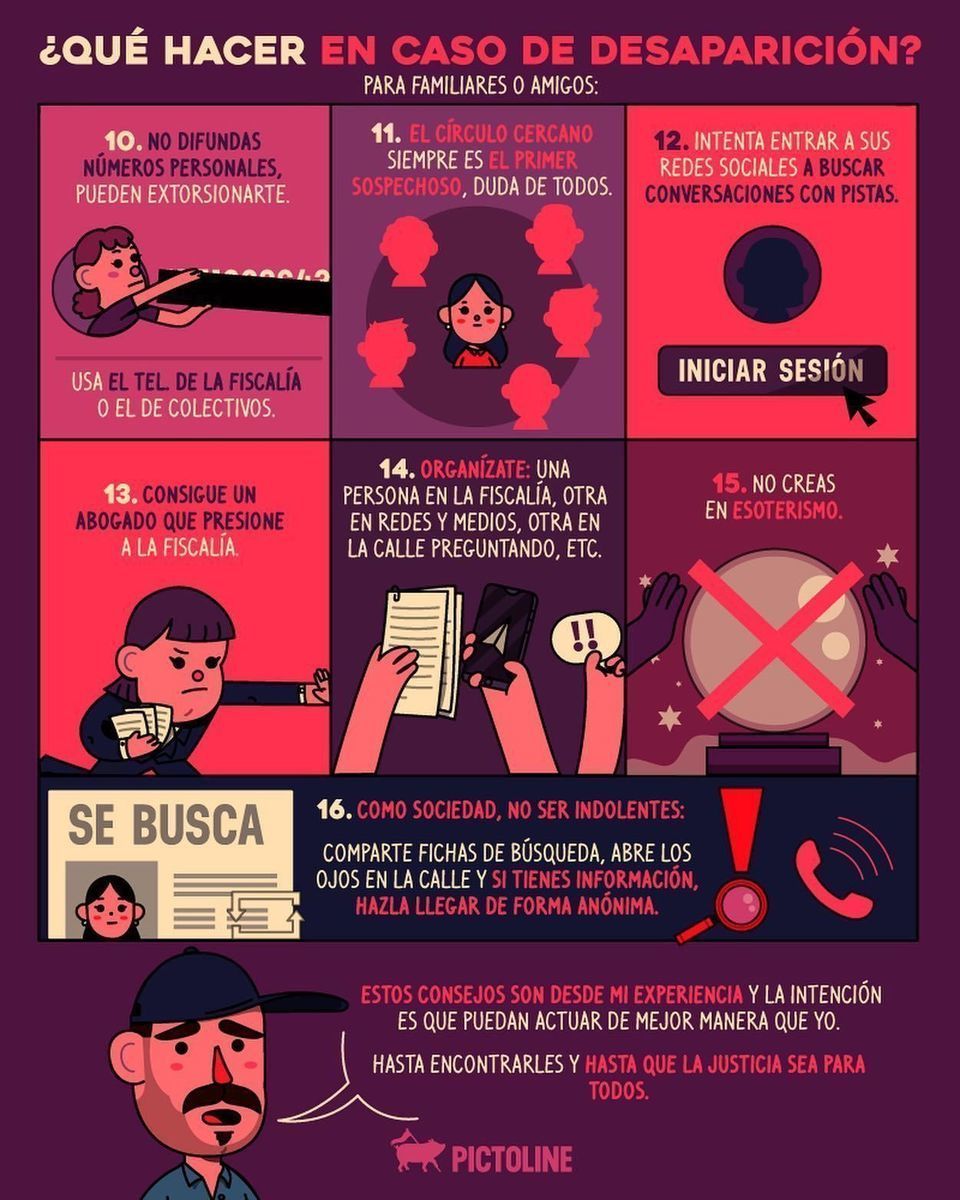 ¿Qué hacer en caso de desaparición? Información necesaria frente a la crisis que se vive en México #desaparecida #mexico #desaparición #informacion #prevencion #busqueda #niunamenos