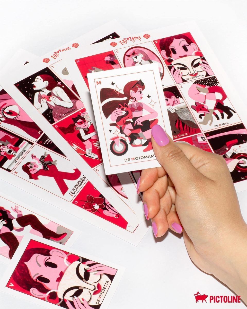 En Pictoline diseñamos un juego inspirado en el ✨Abcdefg✨ de @rosalia.vt 🔥LOTOMAMI🔥 L de Lotería y de La Rosalía también 💃 #rosalia #motomami #juego #loteria #lotomami #abcdefg