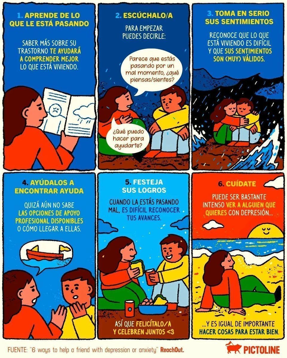 En el #DíaMundialdelaSaludMental, estas son algunas formas de acercarte a un ser querido ❤️ que vive con depresión👇 #depresión #ansiedad #sentimientos #ayudar