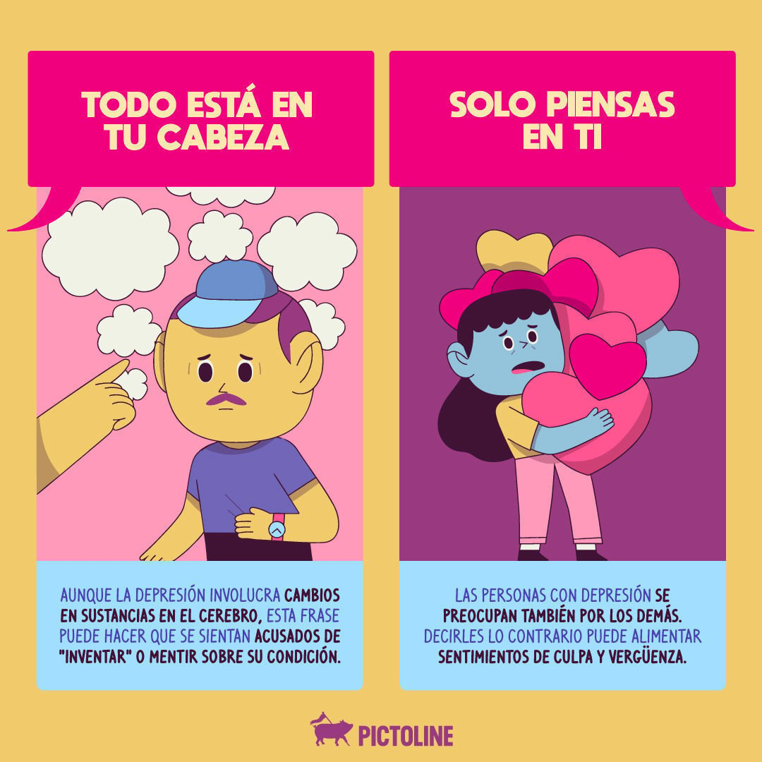 A veces, con la intención de ayudar a alguien con depresión, decimos algunas frases que al final pueden hacerle sentir mal sin querer 😞Estas son algunas que es mejor evitar:#DíaMundialDeLaLuchaContraLaDepresión