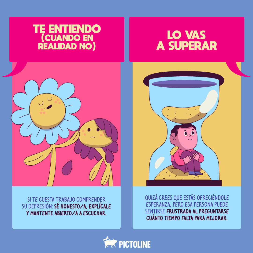 A veces, con la intención de ayudar a alguien con depresión, decimos algunas frases que al final pueden hacerle sentir mal sin querer 😞Estas son algunas que es mejor evitar:#DíaMundialDeLaLuchaContraLaDepresión