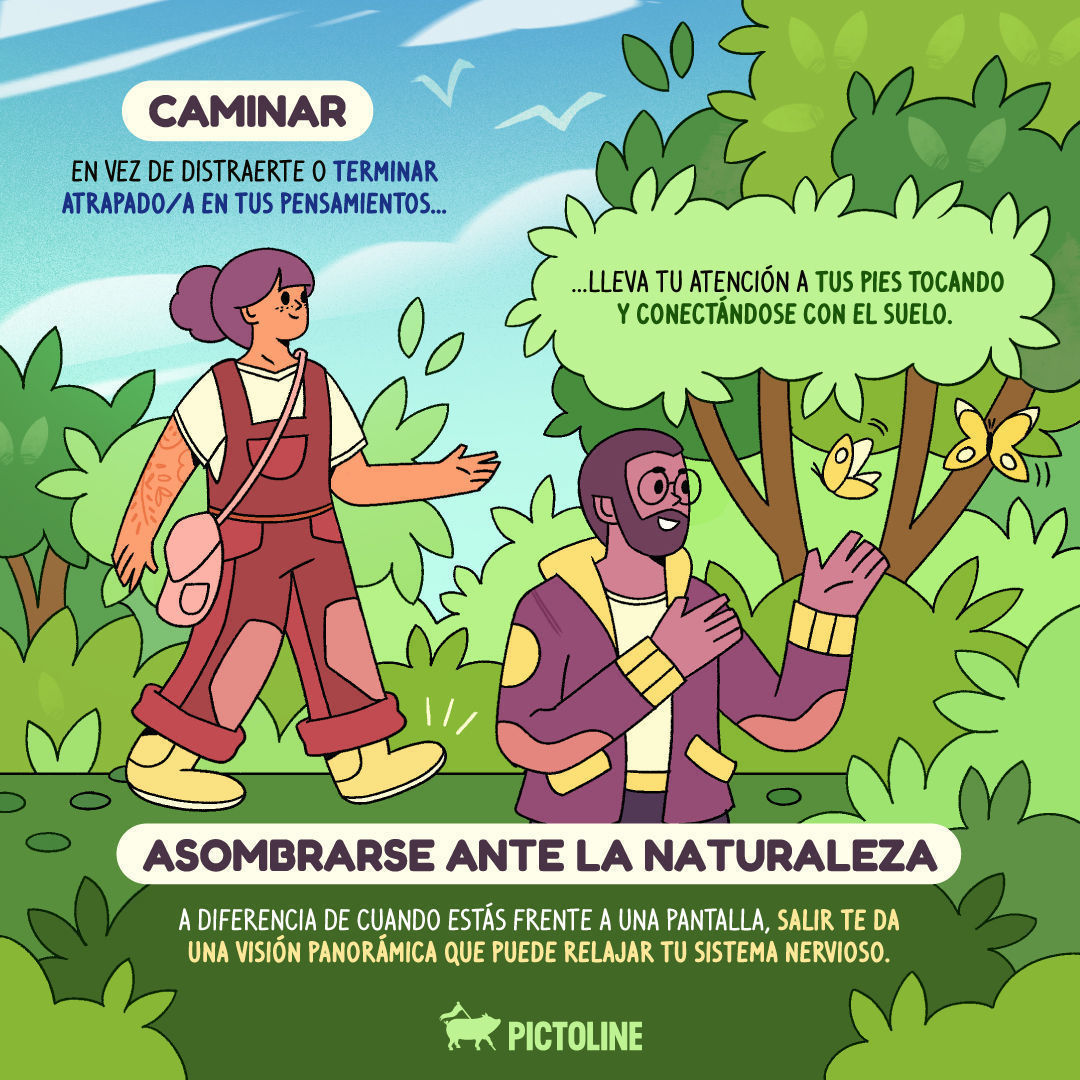 Caminar 🚶‍♀️🌳 probar cosas nuevas 🍲🍳 o hacer cerámica ✨Si eres de los que se les hace difícil meditar sentado 🧘, estas alternativas te pueden interesar: