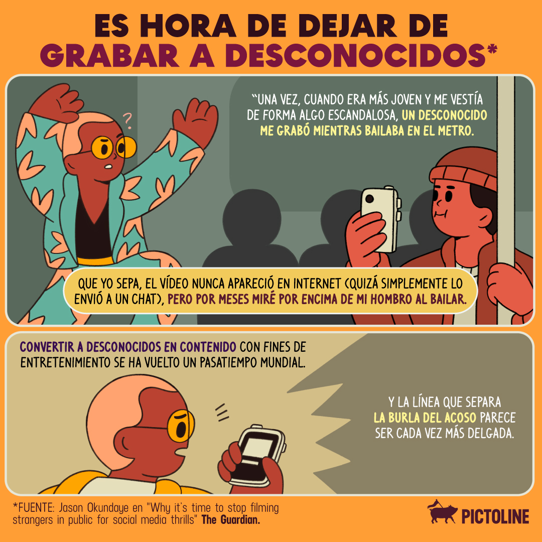 Es muy común que la gente grabe a desconocidos y luego los suba a internet 🤳¿Pero por qué es esto problemático?