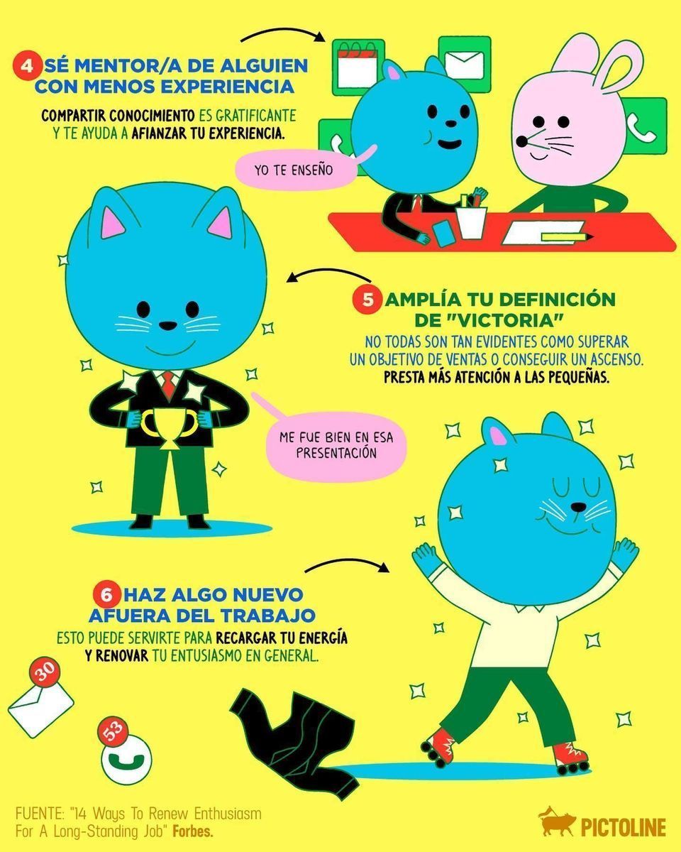 Con el tiempo es normal que perdamos la motivación en nuestros trabajos 😔 Estos son 6 consejos de expertos para renovar el amor por lo que haces 💻✨ #trabajo #job #consejos #entusiasmo #motivaciónprofesional