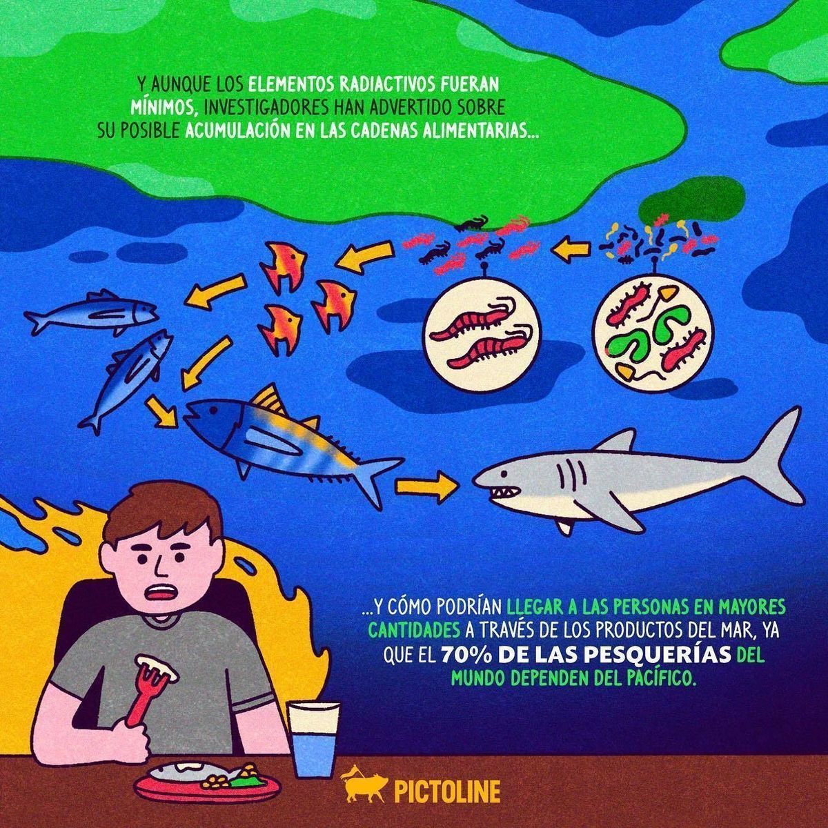 El jueves Japón empezó a liberar al Océano Pacífico aguas residuales del desastre nuclear de Fukushima de 2011 ☢️🌊, algo que hará diariamente por 30 años. ¿Pero cómo afectará esto al mundo? Spoiler alert: no sabemos realmente #japón #fukushima #d