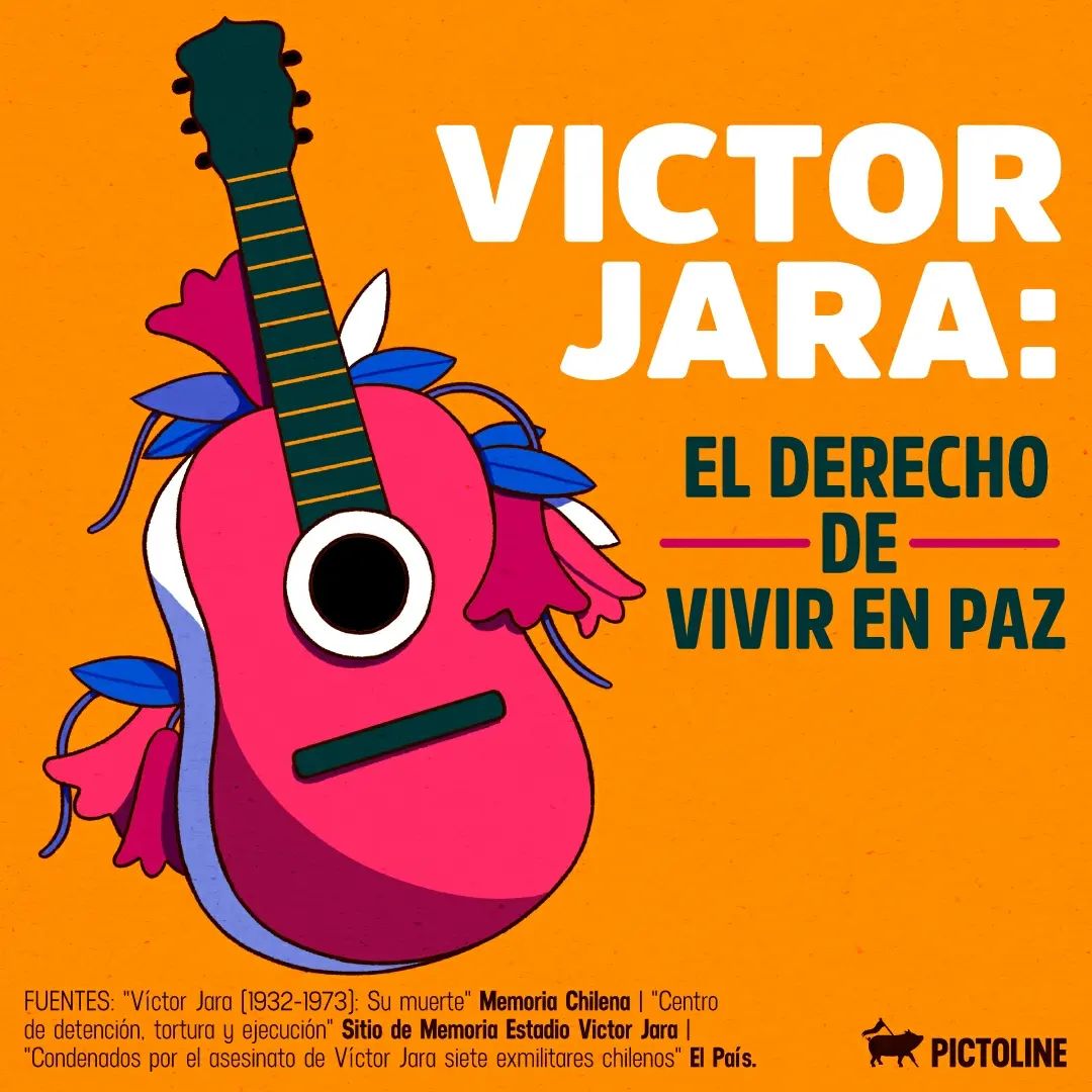 En 1973, días después del golpe de estado en Chile, el cantautor Victor Jara fue torturado y asesinado por miembros del ejército… quienes apenas este año fueron condenados por el crimen. Su historia se entrelaza con la de miles de víctimas de la di