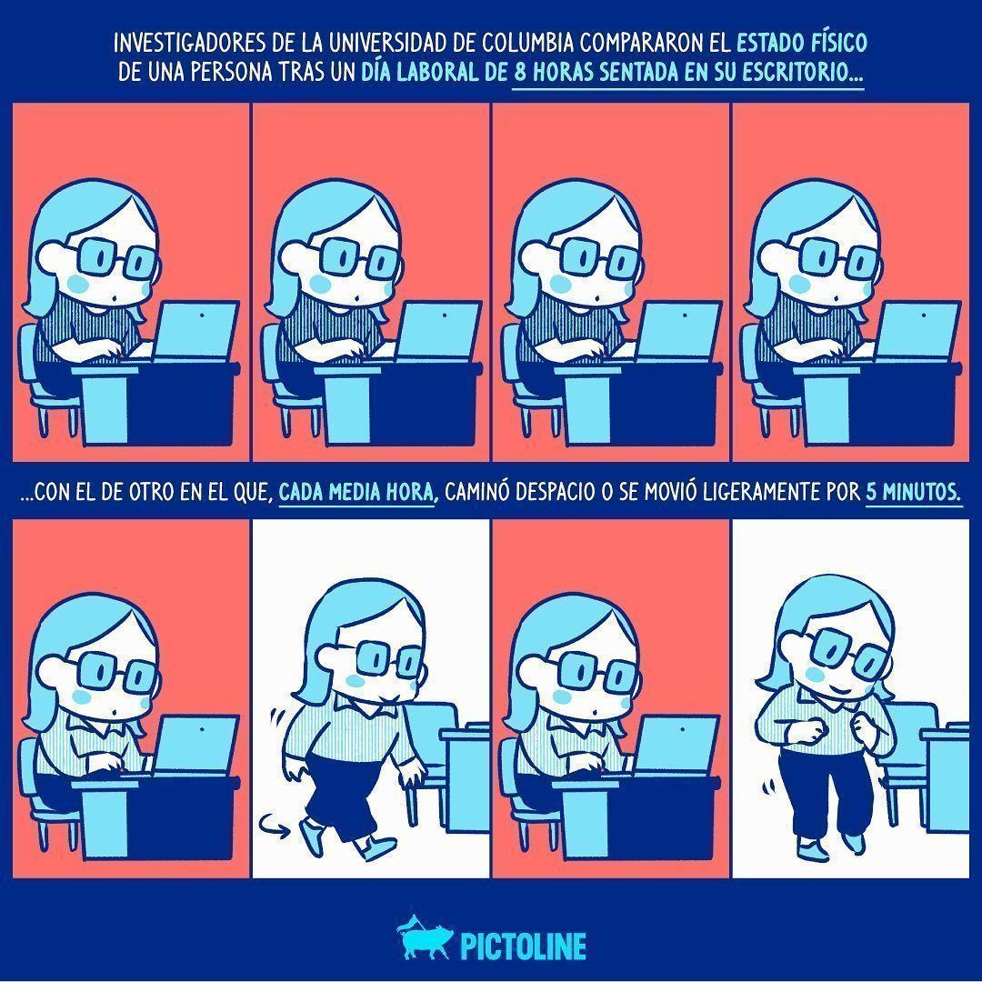 Pausas activas 🚶‍♀️ para cuidar tu salud en el trabajo ✨ #Trabajo #Descanso #work #walk #salud