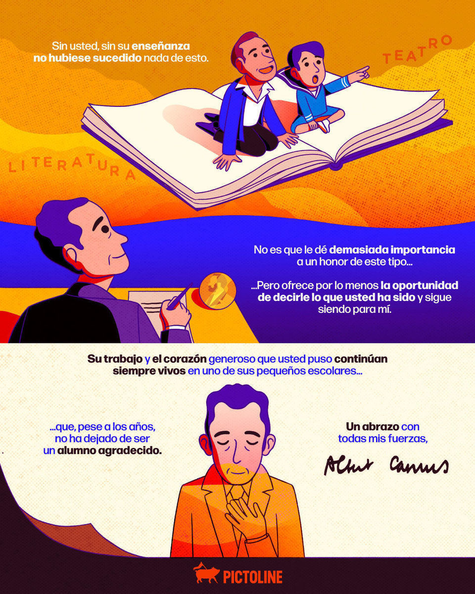 Así como Camus, ¿a qué maestra o maestro sigues recordando? 🥹🥰✨ #Camus #Maestro #Carta