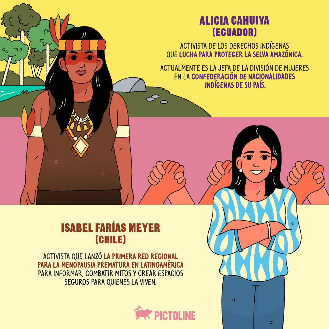 Activistas, científicas, psicólogas o directoras de vuelo; ellas inspiran en cada paso 💜✨💁‍♀️ #PoderFemenino #Rumboal8M #MujeresLatinas #PoderLatino #Inspiración