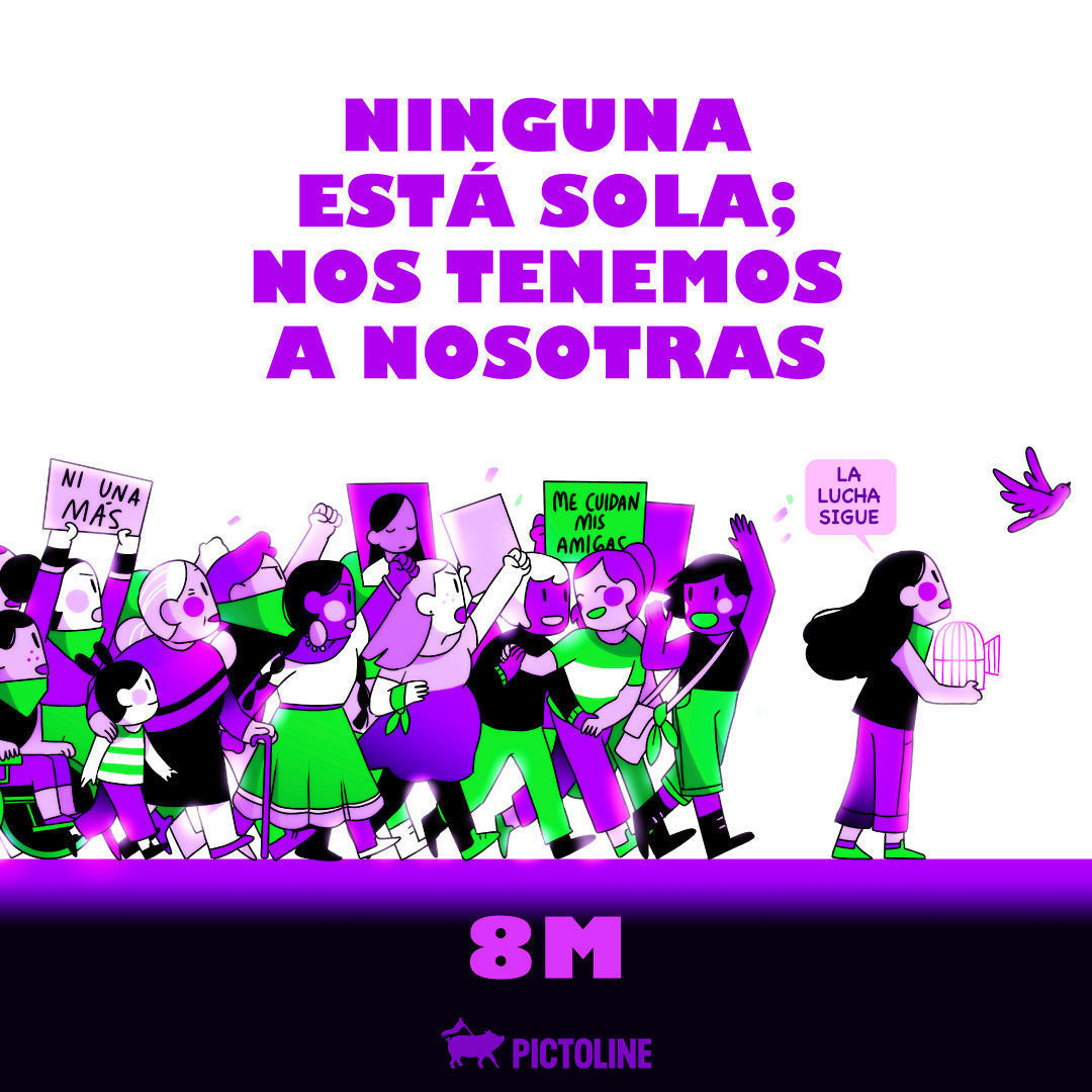 Juntas, libres y sin miedo este #8M2024 y siempre 👊💜✨ #8M #8Marzo #DiaInternacionalDeLaMujer #DiaDeLaMujer