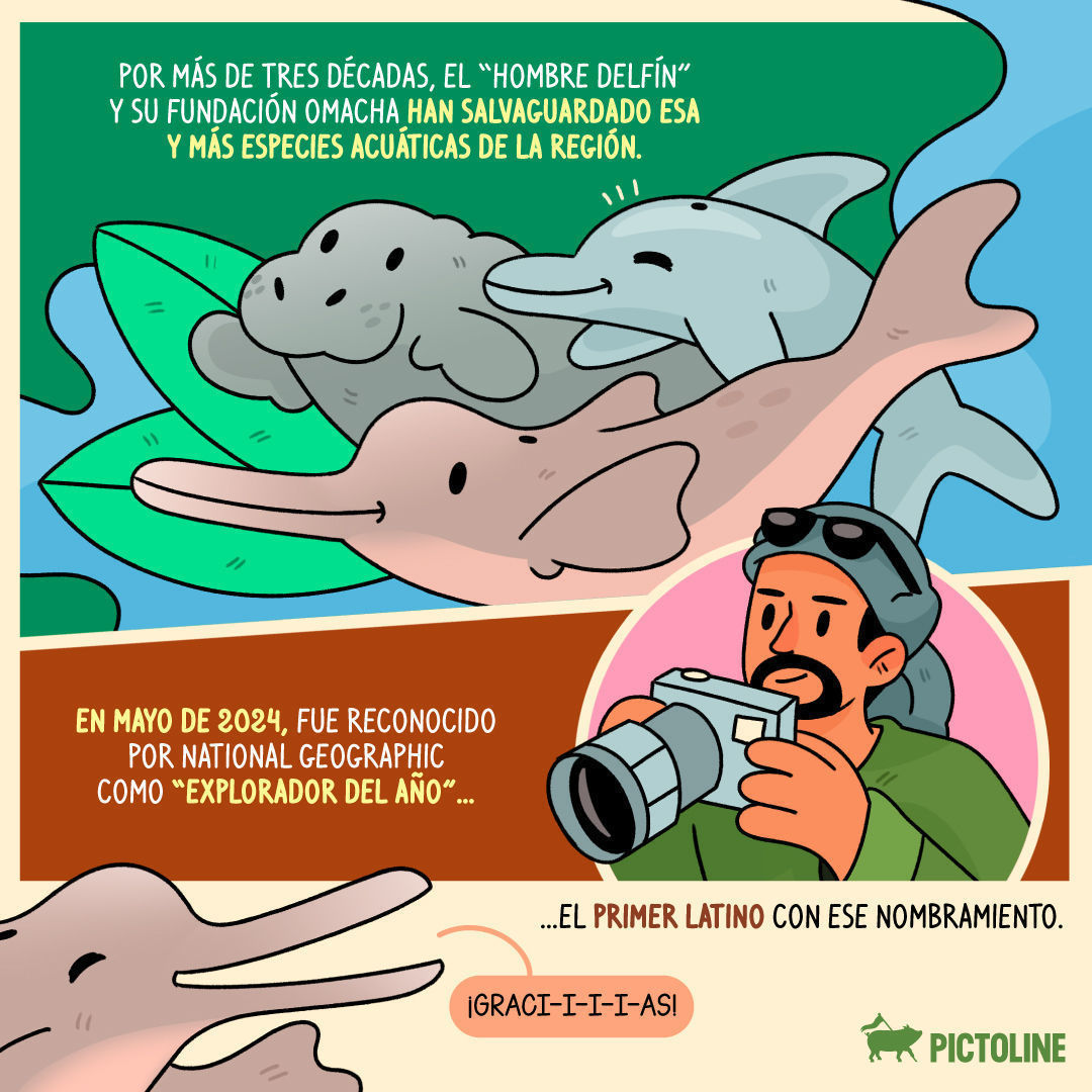 ⁣ ¡Gracias por tanto, “Omacha”! 🐬👏 🇨🇴 #DíaMundialDelMedioAmbiente 🌎⁣ #FernandoTrujillo #DelfinesRosados #Omacha #Delfines #Exploración #orgullocolombiano #Colombia