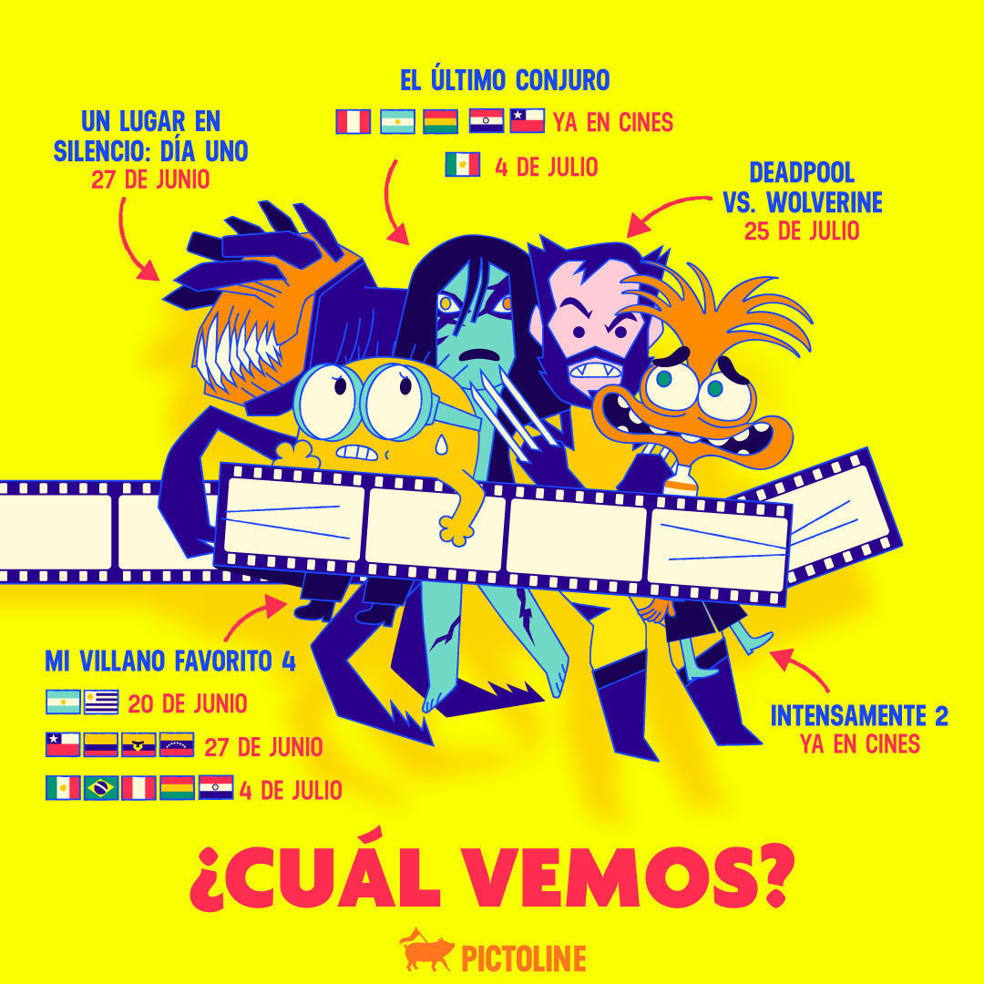 ¿Jalas al cine conmigo? 🙈🎬🍿✨⁣ * Enviando mensaje *⁣ ⁣ #Cine #Peliculas #Deadpool #Wolverine #BTSxDespicableMe4 #MiVillanoFavorito4 #ElÚltimoConjuro #Intensamente2 #Insideout2
