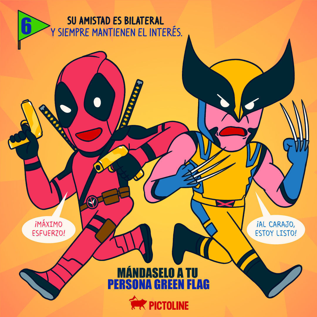 ¡La eternidad es el límite! Las green flags entre la amistad de Deadpool y Wolverine lo demuestran 🫶💚⁣ ⁣ #GreenFlags #DíaInternacionaldelaAmistad #AmistadesSaludables #DíaDeLosAmigos #deadpool #wolverine