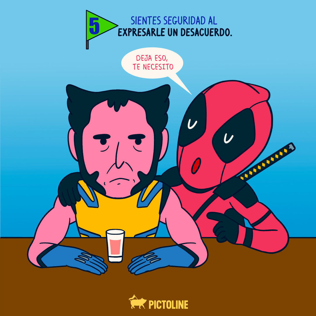 ¡La eternidad es el límite! Las green flags entre la amistad de Deadpool y Wolverine lo demuestran 🫶💚⁣ ⁣ #GreenFlags #DíaInternacionaldelaAmistad #AmistadesSaludables #DíaDeLosAmigos #deadpool #wolverine