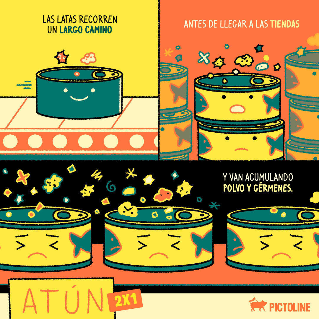 ¿A los cuántos años te enteraste que lavar las latas antes de abrirlas es un hack básico para la vida? 😲🧼🧽 Te decimos por qué y cómo limpiarlas 👁️👄 👁️⁣ #Latas #Limpieza #Desinfectar #lavar #pictoline