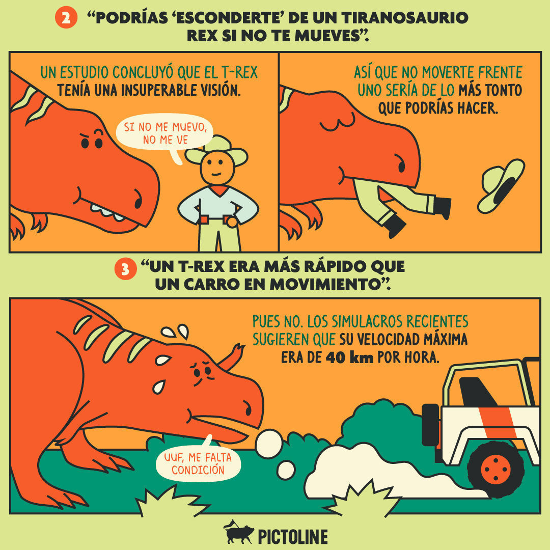 Verdades sobre los dinosaurios detrás de varios mitos que seguimos creyendo o nos siguen repitiendo en pelis y hasta en la escuela 🔎🦖📃✅⁣ ⁣ #Dinosaurios #MitosDeDinosaurios #CuriosidadesDeDinosaurios #VerdadesDeLaHistoria #Pictoline