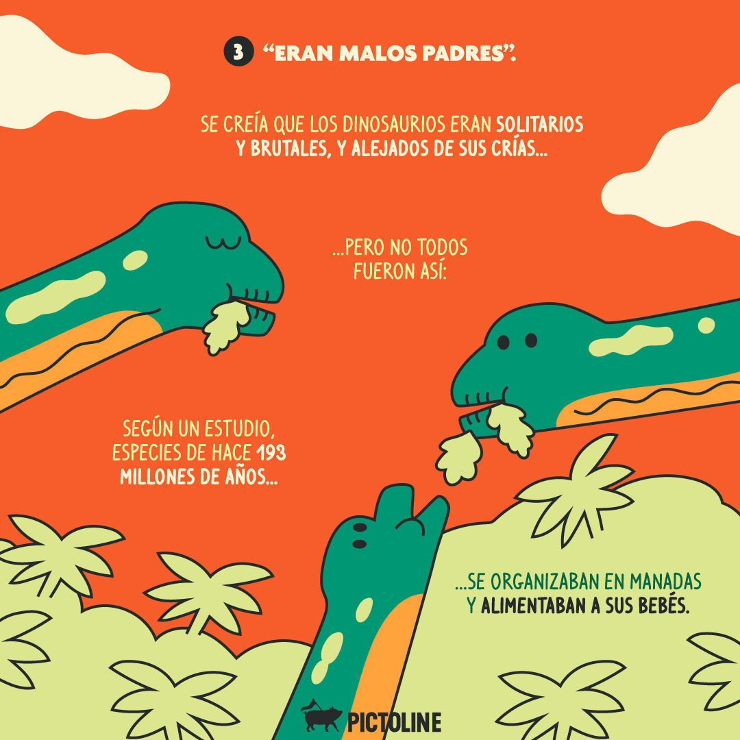 Verdades sobre los dinosaurios detrás de varios mitos que seguimos creyendo o nos siguen repitiendo en pelis y hasta en la escuela 🔎🦖📃✅⁣ ⁣ #Dinosaurios #MitosDeDinosaurios #CuriosidadesDeDinosaurios #VerdadesDeLaHistoria #Pictoline