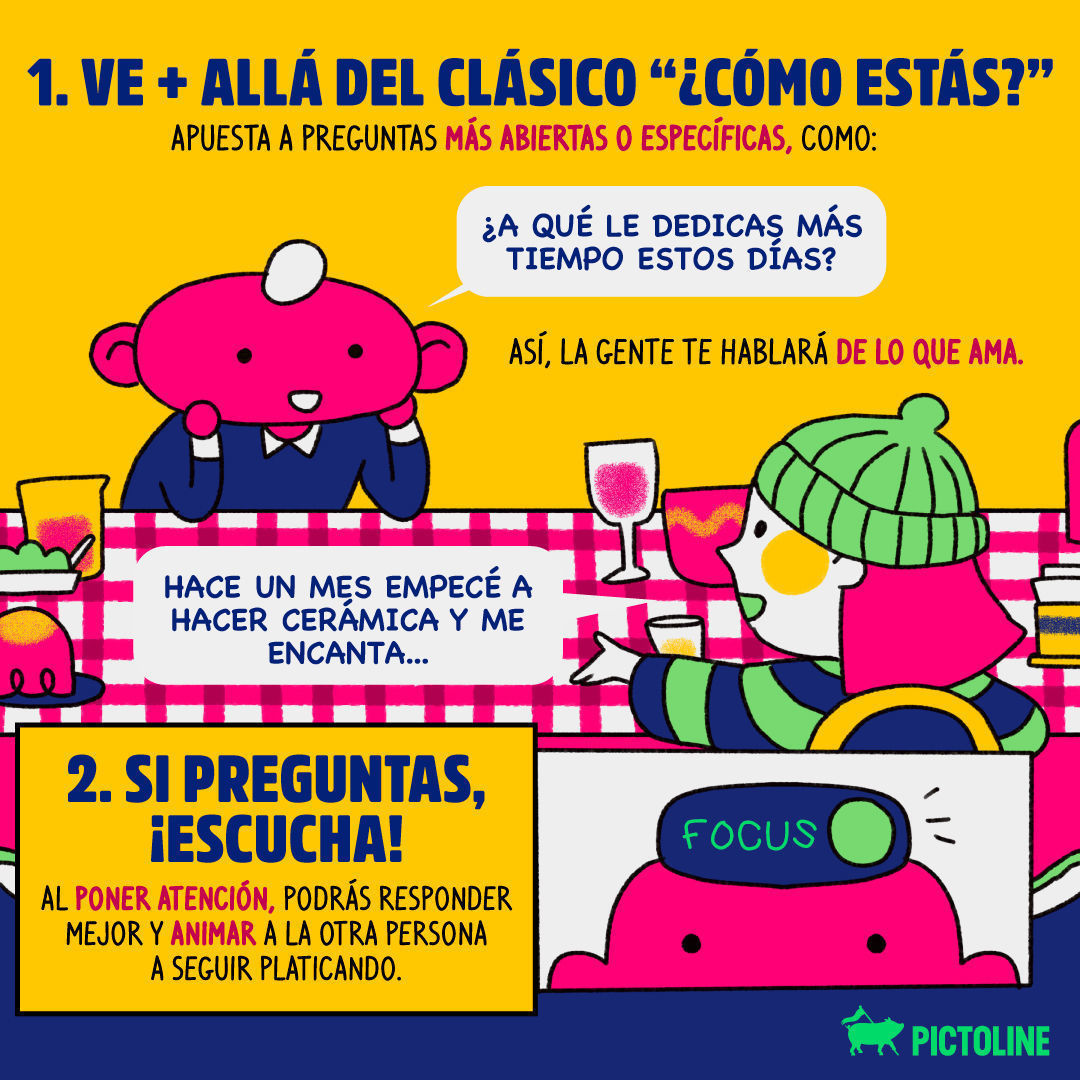Adiós al clásico “¿cómo estás?” 😐 Sigue estos tips para evitar silencios y conversaciones incómodas en estas fiestas 🎄🙌✨ #EvitaLoIncómodo #HabilidadesSociales #ComunicaciónEfectiva #NoMásMomentosIncómodos #PequeñosTrucosSociales #Pictoline