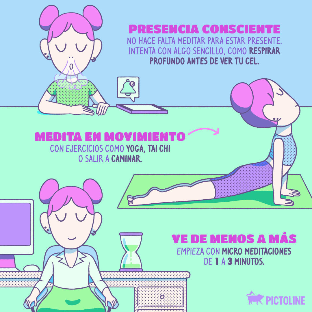 😄 Consejos para mentes inquietas: cómo meditar 🧘‍♀️ 🧘‍♂️ #Mindfulness #MeditaciónGuiada #Meditación #CalmaInterior #Relajación #RespiraProfundo #Pictoline