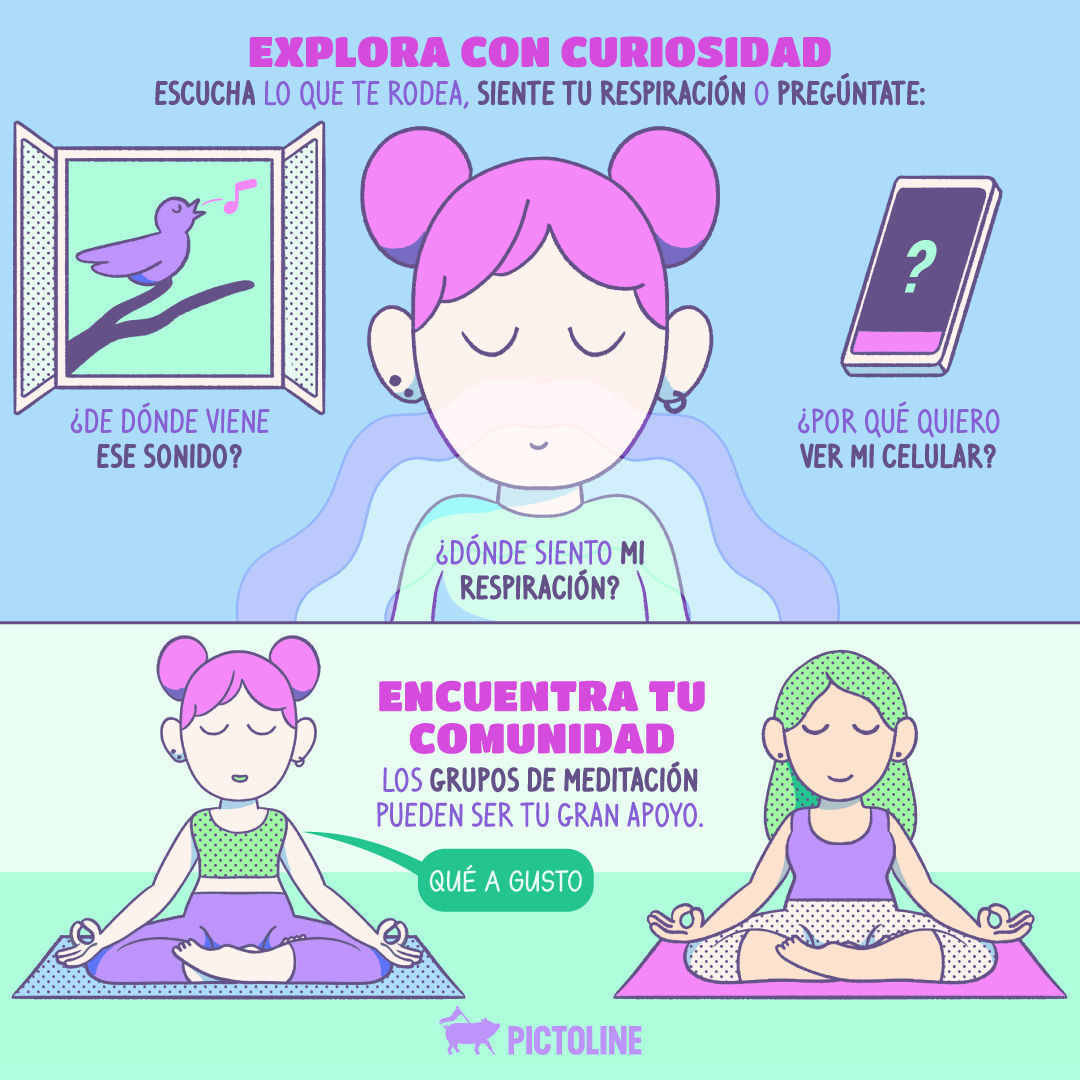 😄 Consejos para mentes inquietas: cómo meditar 🧘‍♀️ 🧘‍♂️ #Mindfulness #MeditaciónGuiada #Meditación #CalmaInterior #Relajación #RespiraProfundo #Pictoline