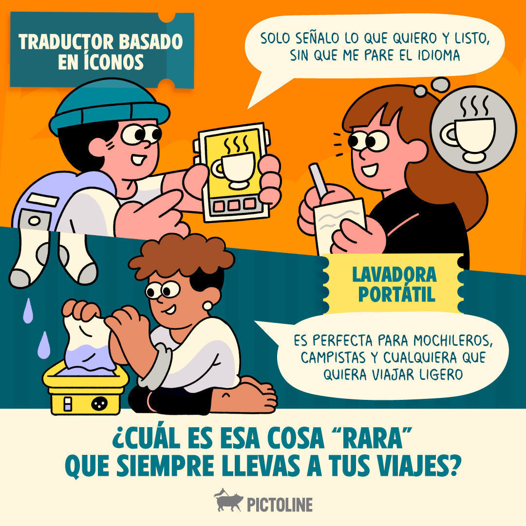 Consejos de viaje originales que no pediste, pero que tal vez te sirvan: accesorios de viaje inusuales 🎛️ 🔦🤩✈️ ⁣ ⁣ #AccesoriosDeViaje #EquipajeCreativo #GadgetsDeViaje #EsencialesDeViaje #ConsejosDeViaje #ObjetosCuriosos #Pictoline