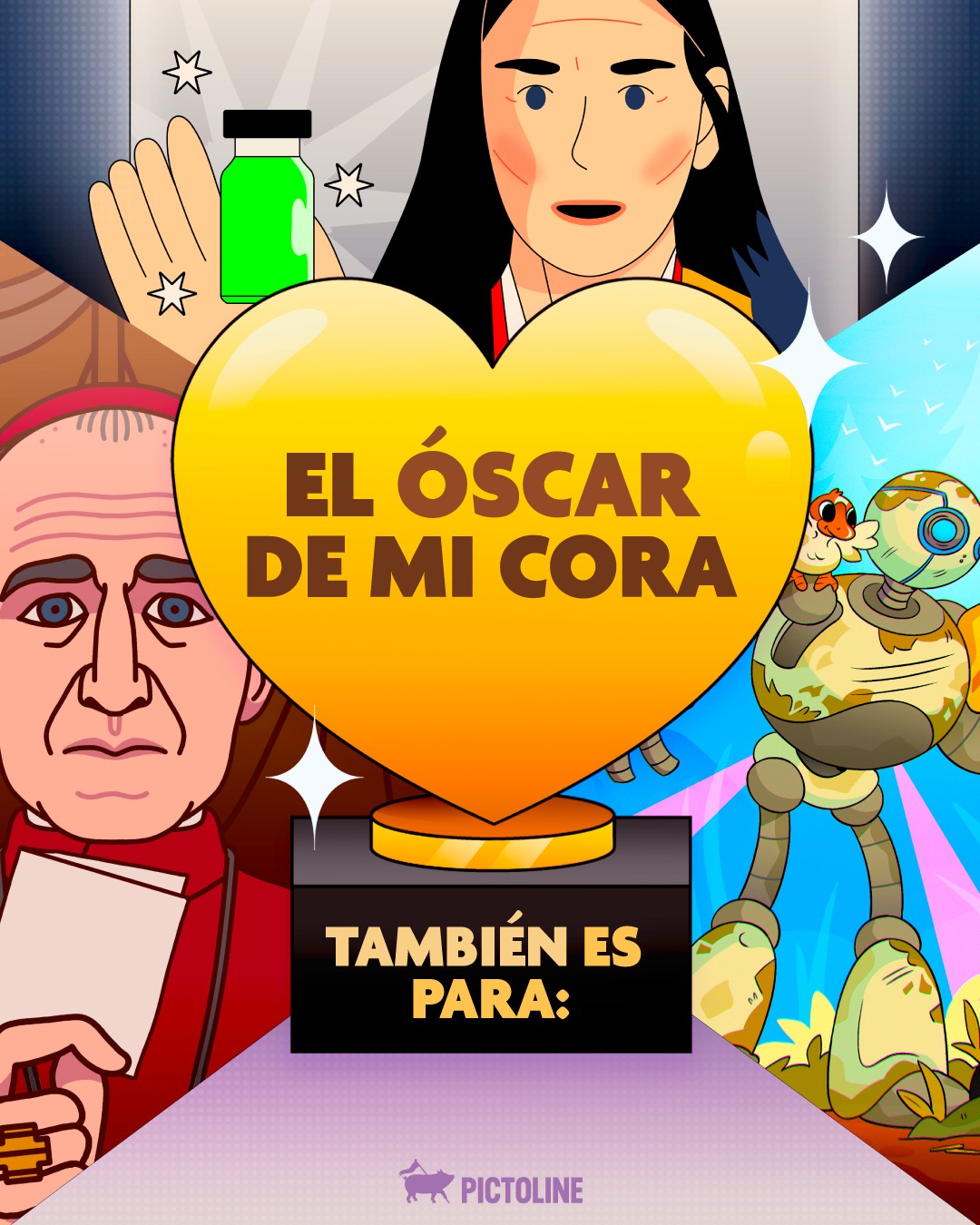 Amamos a quienes ganaron, pero en nuestro 💖 Demi Moore, Ralph Fiennes y Robot Salvaje también dejaron huella 🏆🎬🔥 #Oscars2025 #DemiMoore #RalphFiennes #RobotSalvaje #MejorActriz #MejorActor #MejorPelículaAnimada #Oscars #Pictoline