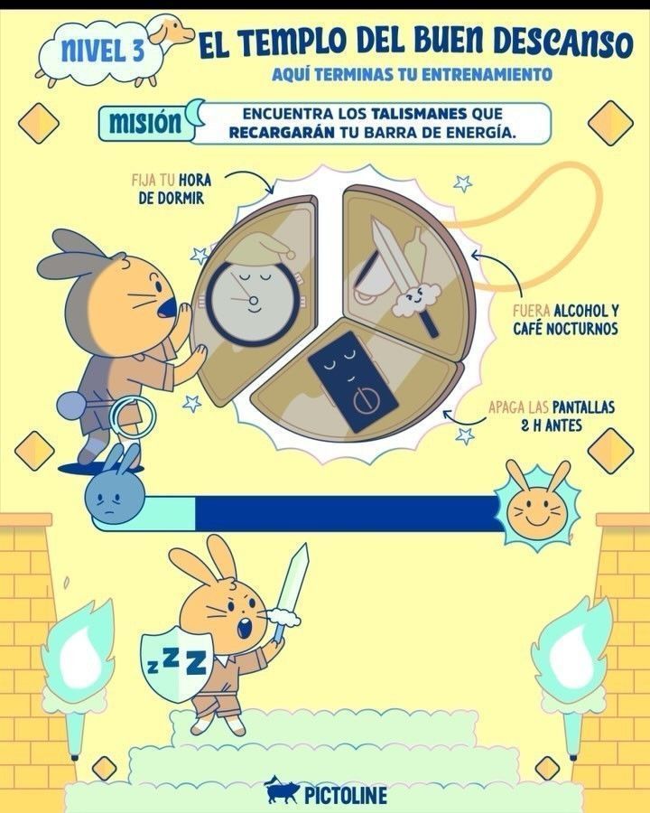💤 Si dormir bien fuera un videojuego, ¿estarías en nivel experto o game over desde el primer nivel? 🎮 #DormirBien #SueñoReparador #MisiónDescanso #Descansar #Videojuego #Gamer #pictoline