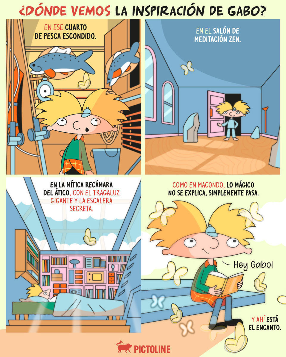 ✨ Conexiones chingonas 🤯 Gabriel García Márquez y "Hey Arnold!"✍️ 🧢 #realismomágico #gabrielgarcíamárquezz #heyarnold #heyarnoldfanart #nickelodeon #nostalgia #libros #culturapop #entretenimiento #pictoline