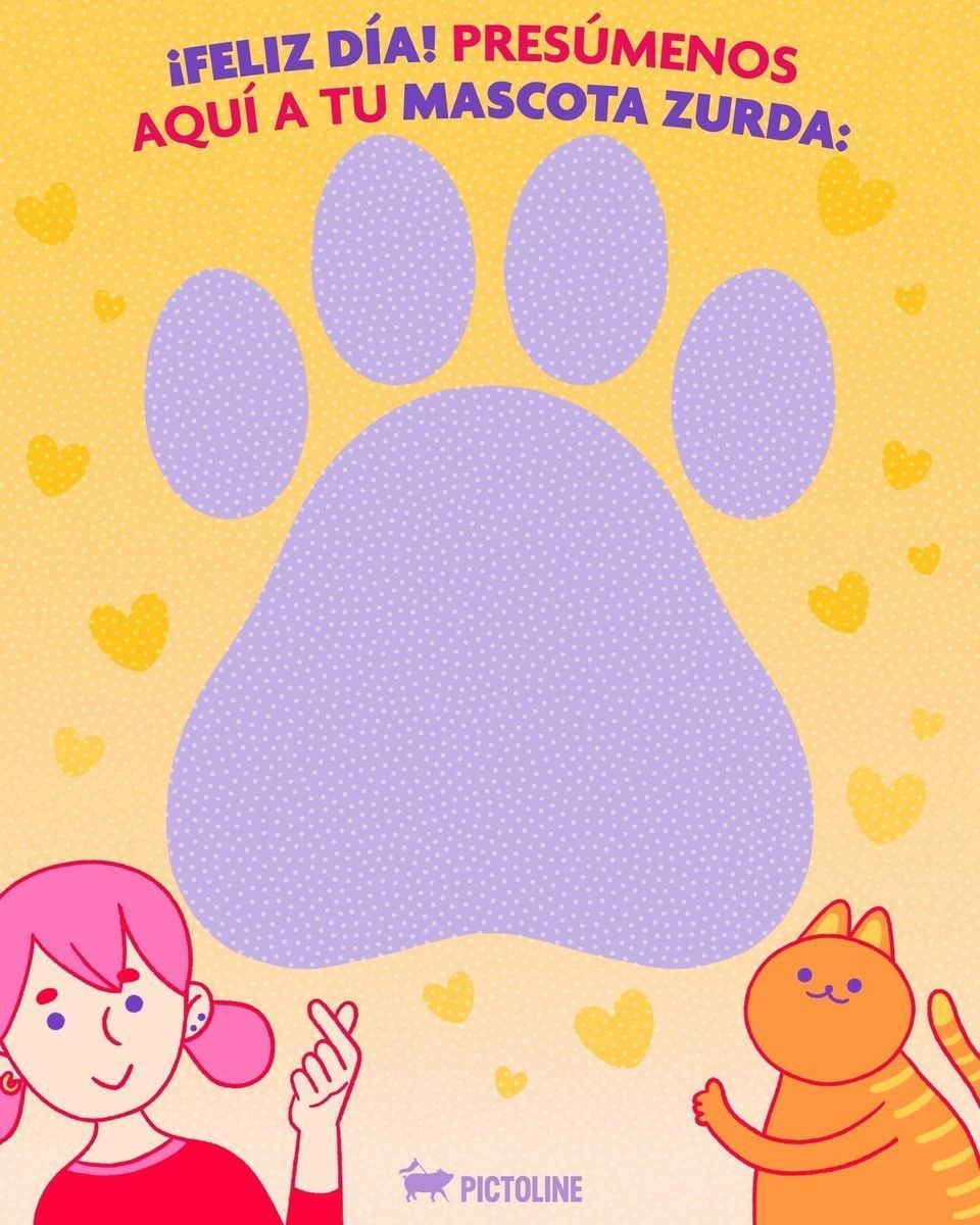 ¿Tu perro o gato levanta siempre la pata izquierda? 🐶🐱 Podría ser zurdo como tú. ¡Feliz día! 🐾🥰⁣ ⁣ #zurdera #díainternacional #lateralidad #mascotas #perros #gatos #actualidad #pictoline
