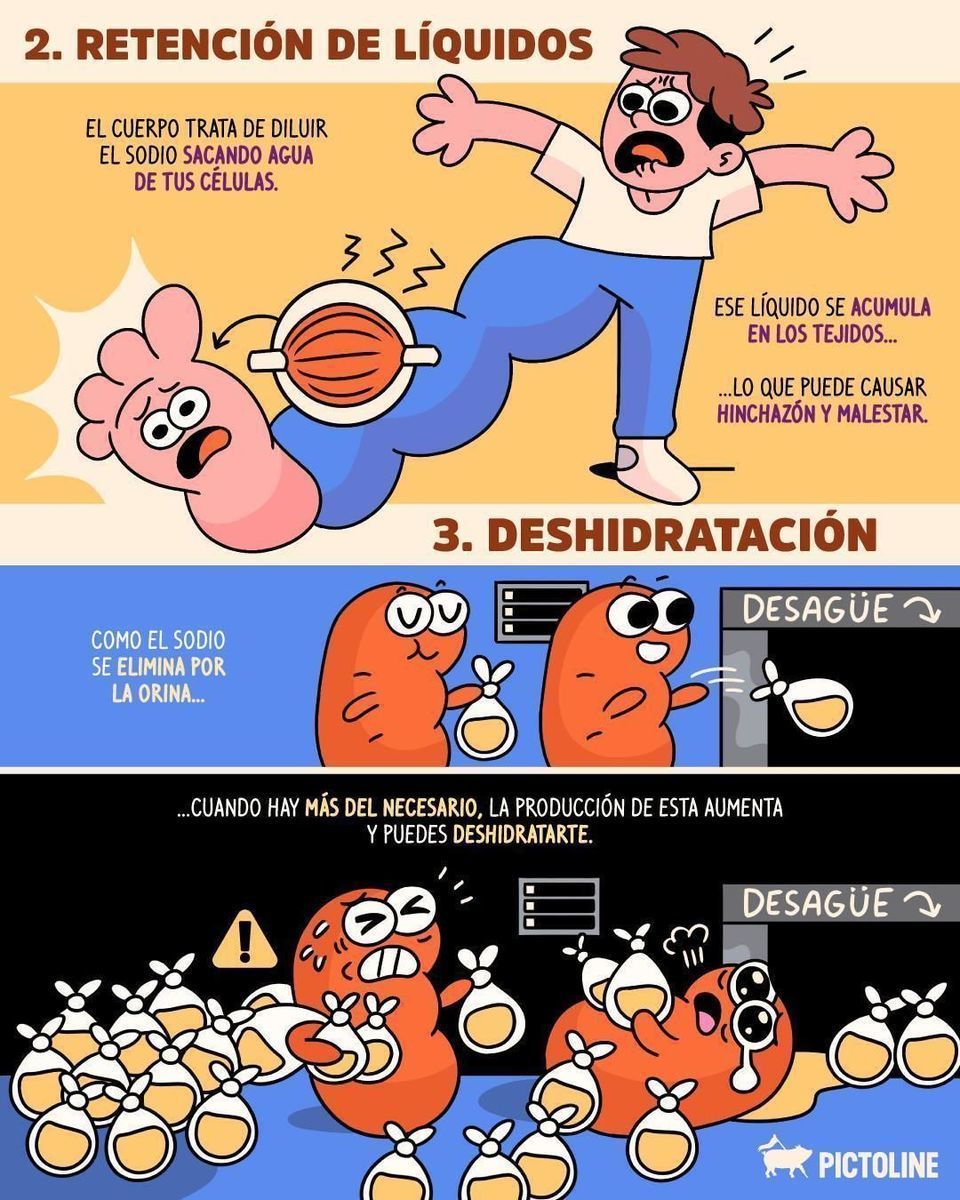 💧🧂 ¿Qué tan bueno es beber agua con sal en ayunas? 😬⚠️⁣ ⁣ #salud #hidratacion #sal #sodio #ciencia #agua #mitos #detox #pictoline