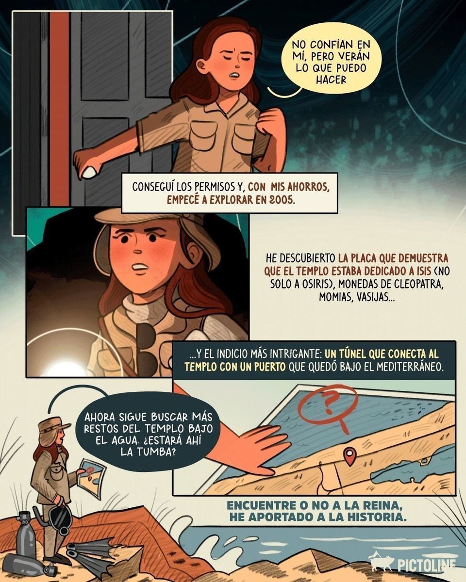 🇩🇴 Orgullo latino nivel: Kathleen Martínez está decidida a encontrar a Cleopatra 🔍👷‍♀️🗺️ ⁣ ⁣ #cleopatra #comic #egipto #egypt #egiptoantiguo #queencleopatra #orgullolatino #orgullodominicano #latam #pictoline