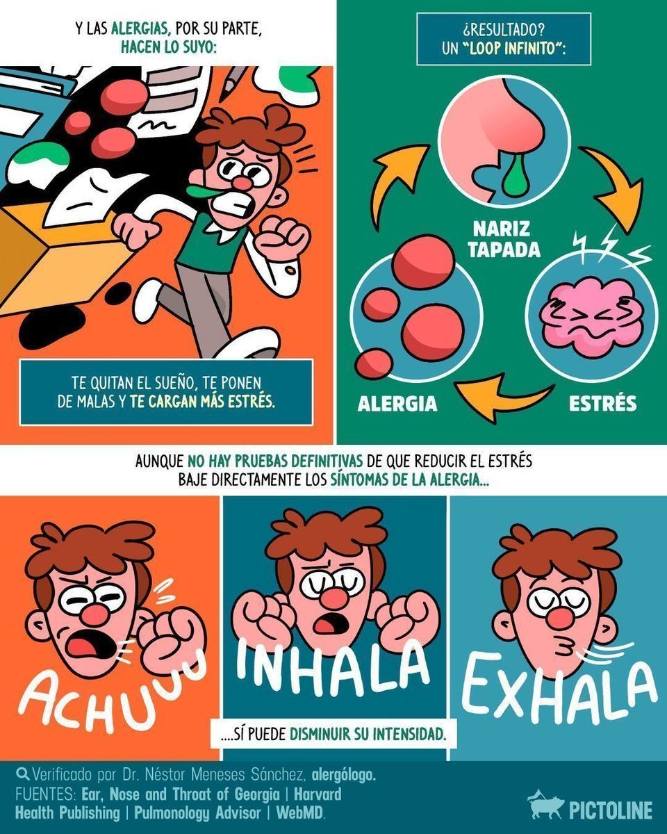 🪄 Harry Potter y el misterio de qué fue primero: el estrés o la alergia 🥴🤧⁣ ⁣ #estres #alergia #salud #ciencia #histamina #mocos #estornudo #respiracion #pictoline