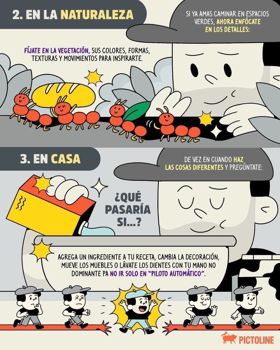 ✨ Hoy es buen día para romper con la rutina ✂️⁣ ⁣ #creatividad #rutina #feriado #habitos #hobbies #inspiración #saludmental #emociones #pictoline