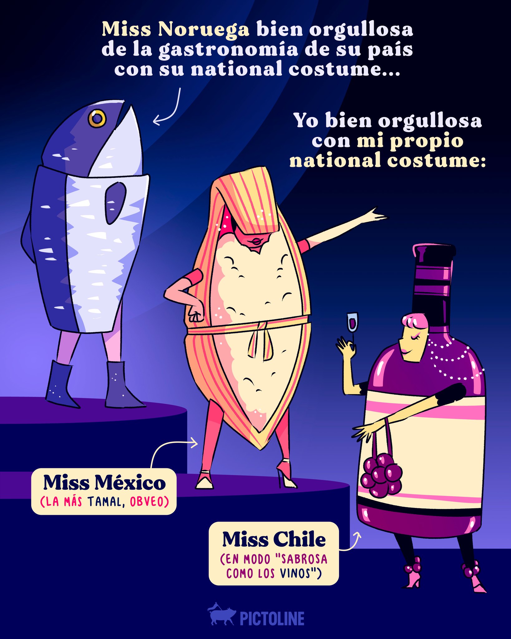 Miss Noruega orgullosa de la gastronomía de su país 🐟💅 Inmediatamente toda Latam 💅🌎❤️ #MissUniverse #The74thMissUniverse #MissUniverso #Cultura #Moda #Actualidad #Pictoline