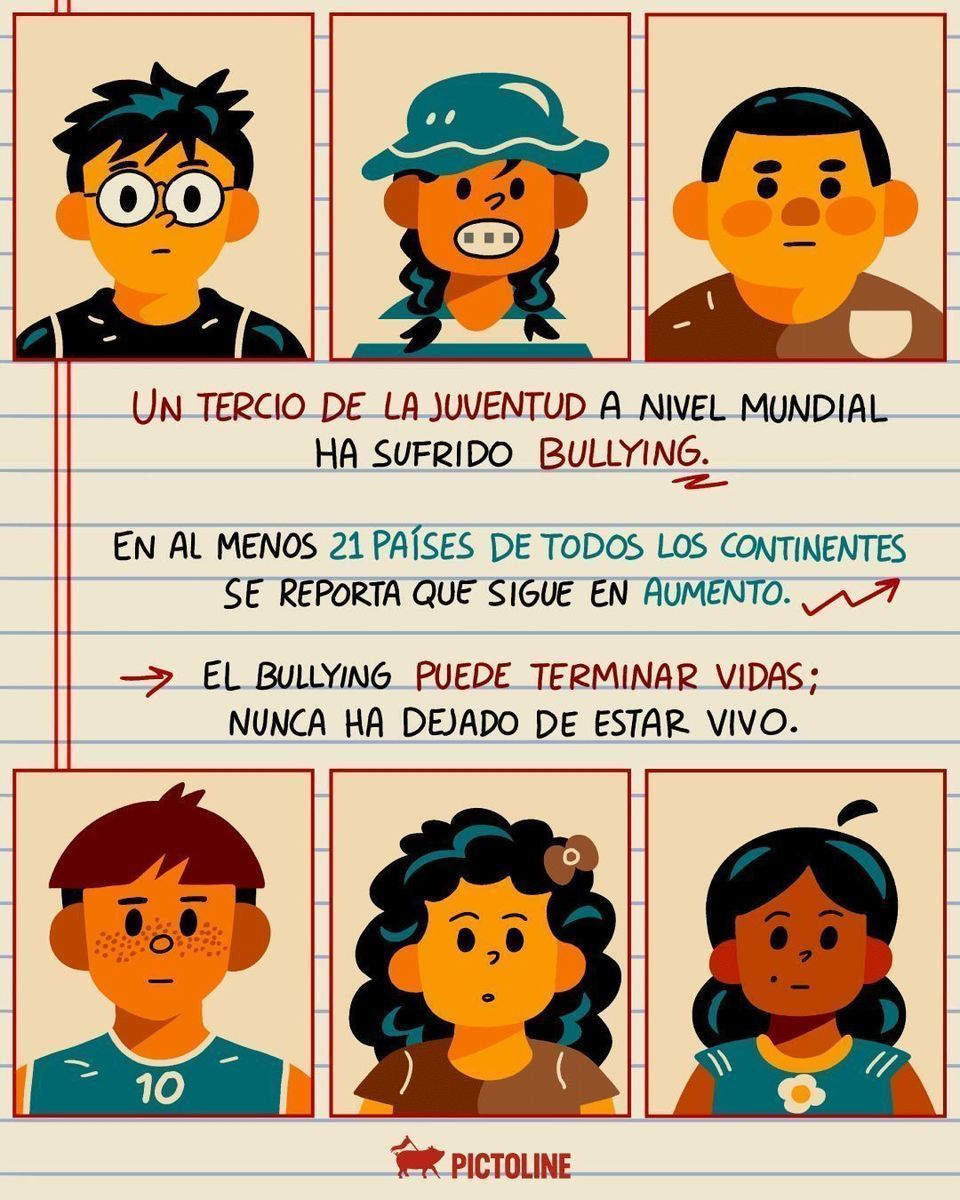 👂 Una frase que resuena diferente según la historia de cada quien 🎒 #bullying #stopbullying #saludmental #emociones #escuela #infancia #juventud #trending #cultura #sociedad #pictoline