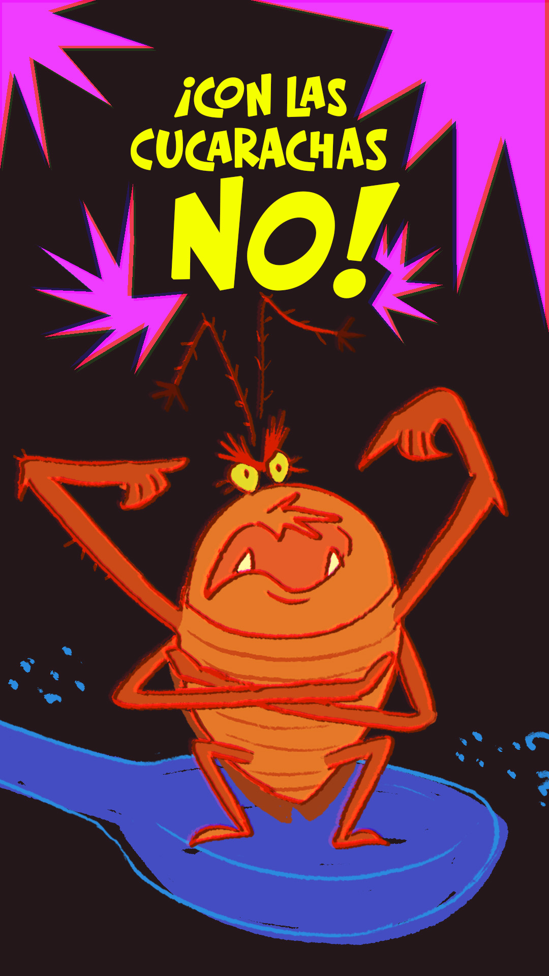 ¿Te quedó claro? ¡Con las cucarachas no! 🩴🪳 Si no, prepárate para su venganza 🪳🥴 #ciencia #salud #animales #cucarachas #cancion #song #música #pictoline