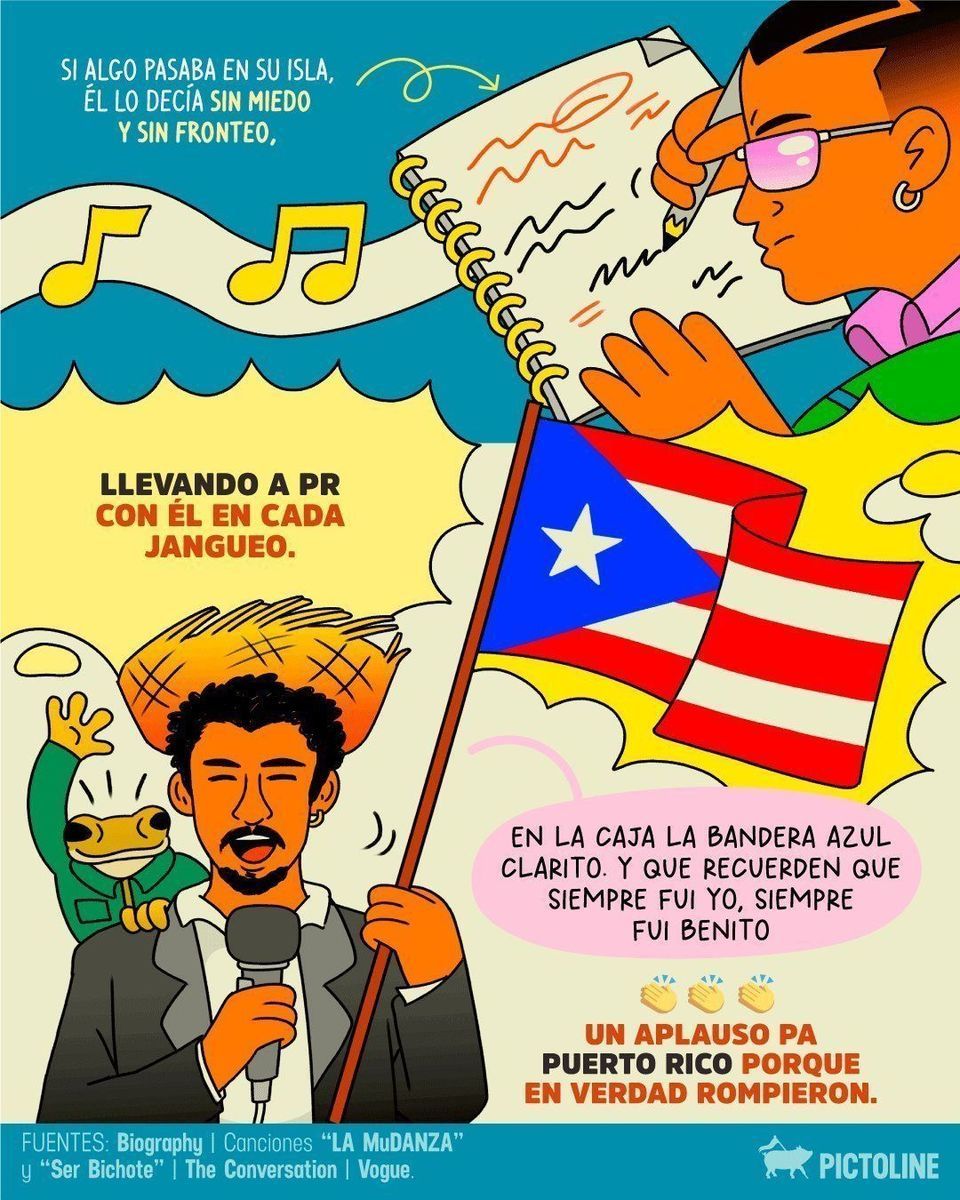 ✨ ¡De Vega Baja para el mundo! 🇵🇷 🏟️ Bad Bunny 🔥⁣ ⁣ #badbunny #benito #puertorico #concierto #dtmf #entretenimiento #trending #actualidad #pictoline