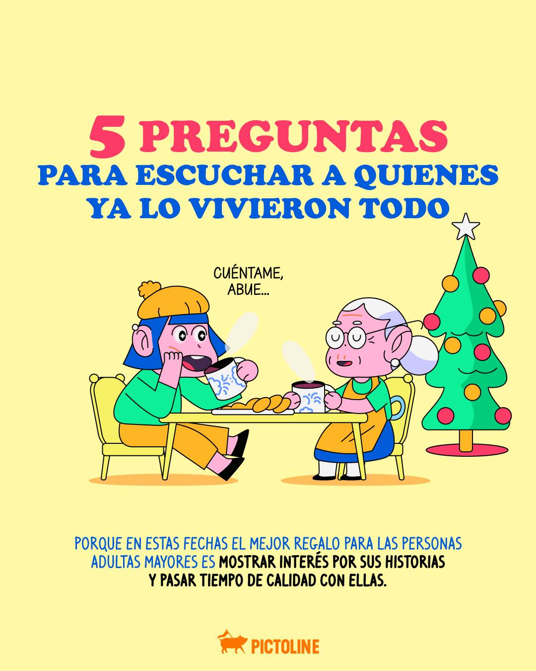 📸 "Debí tirar más fotos", sí, pero también debí hablarte más 😭 Aprovecha para hacer estas preguntas a quien más quieres 💕💭 #navidad #findeaño #familia #fiestas #cultura #sociedad #pictoline