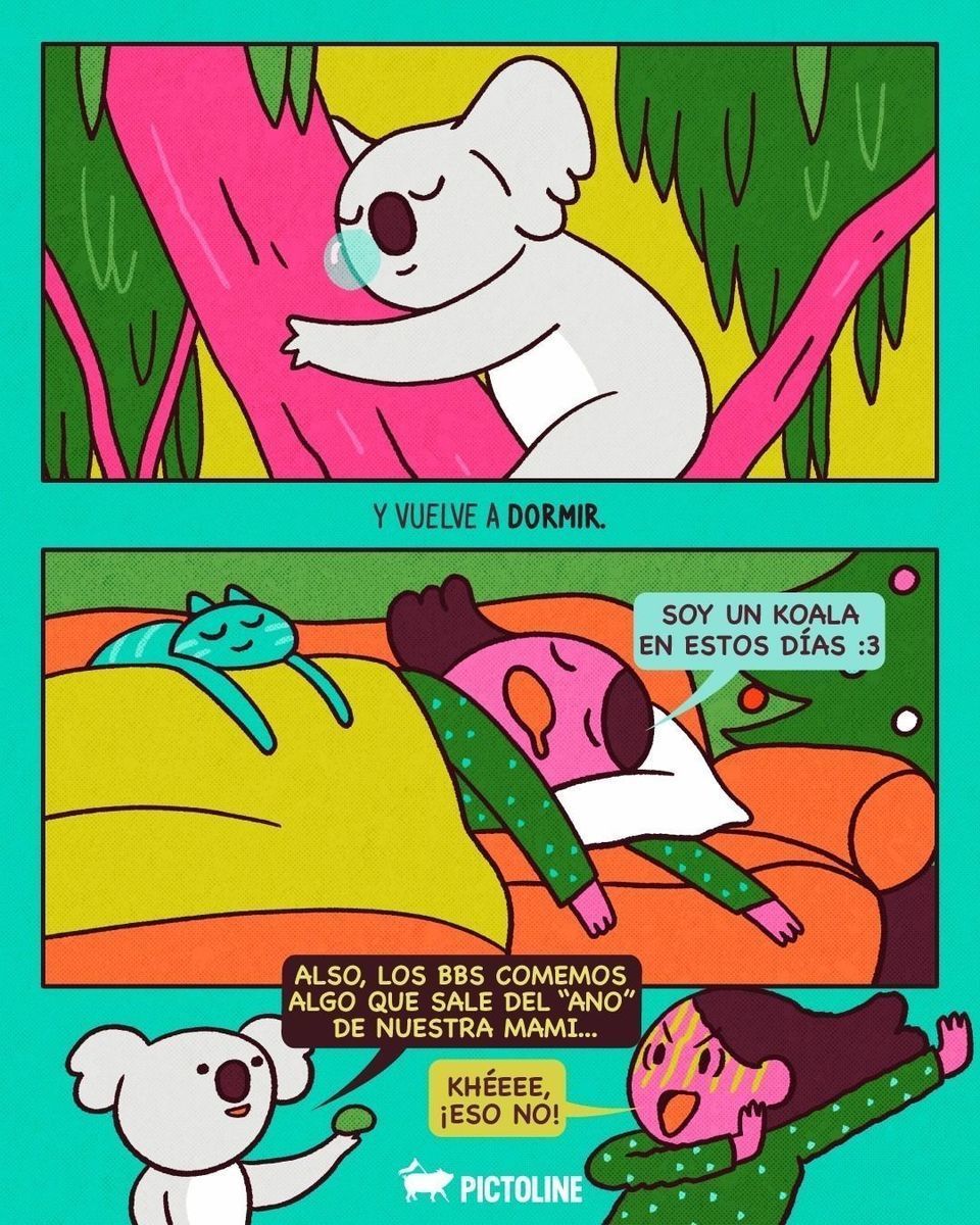 Si en estas fechas tu único plan es comer, dormir, comer, dormir… ¡Felicidades: eres un koala! 🐨🎄⁣ ⁣ #koala #feliznavidad #navidad #recalentado #dormir #comer #koalalife #animales #ciencia #pictoline
