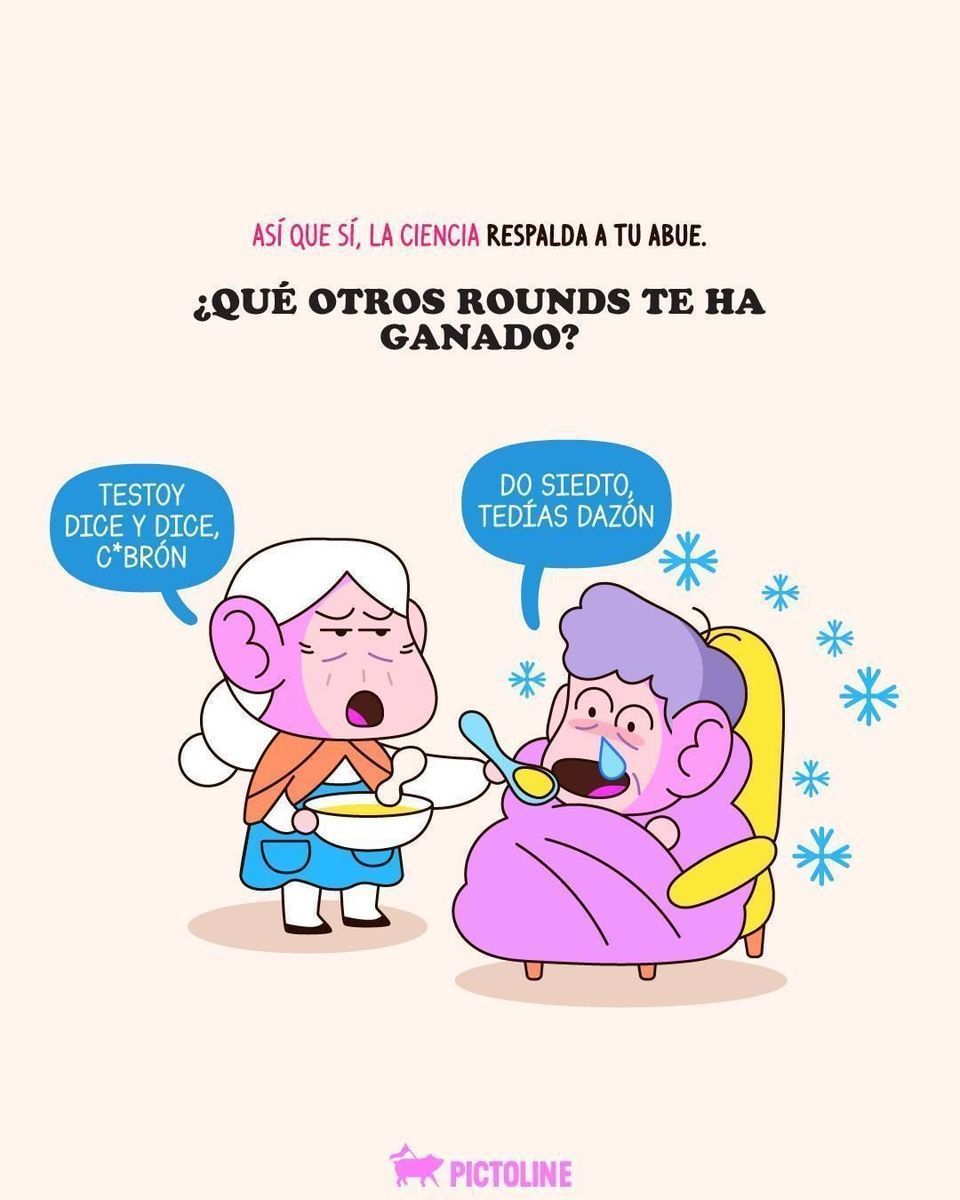 A veces, hacerle caso a la abue sí es ciencia aplicada 👵❄️🦠 #virus #resfriado #gripe #frio #clima #climafrio #enfermedades #salud #pictoline